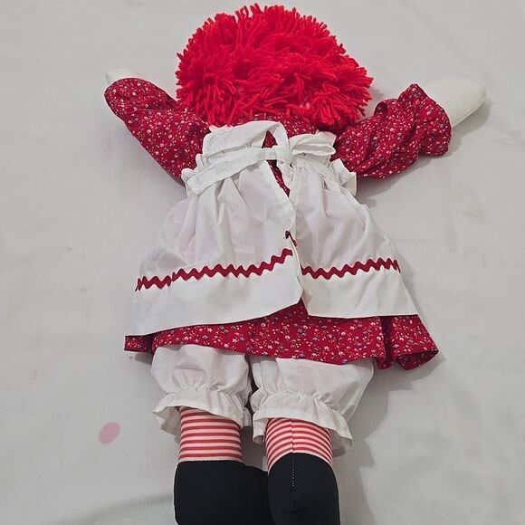 Classic Rag Doll with Red Hair and White Dress - Picture 3 of 6